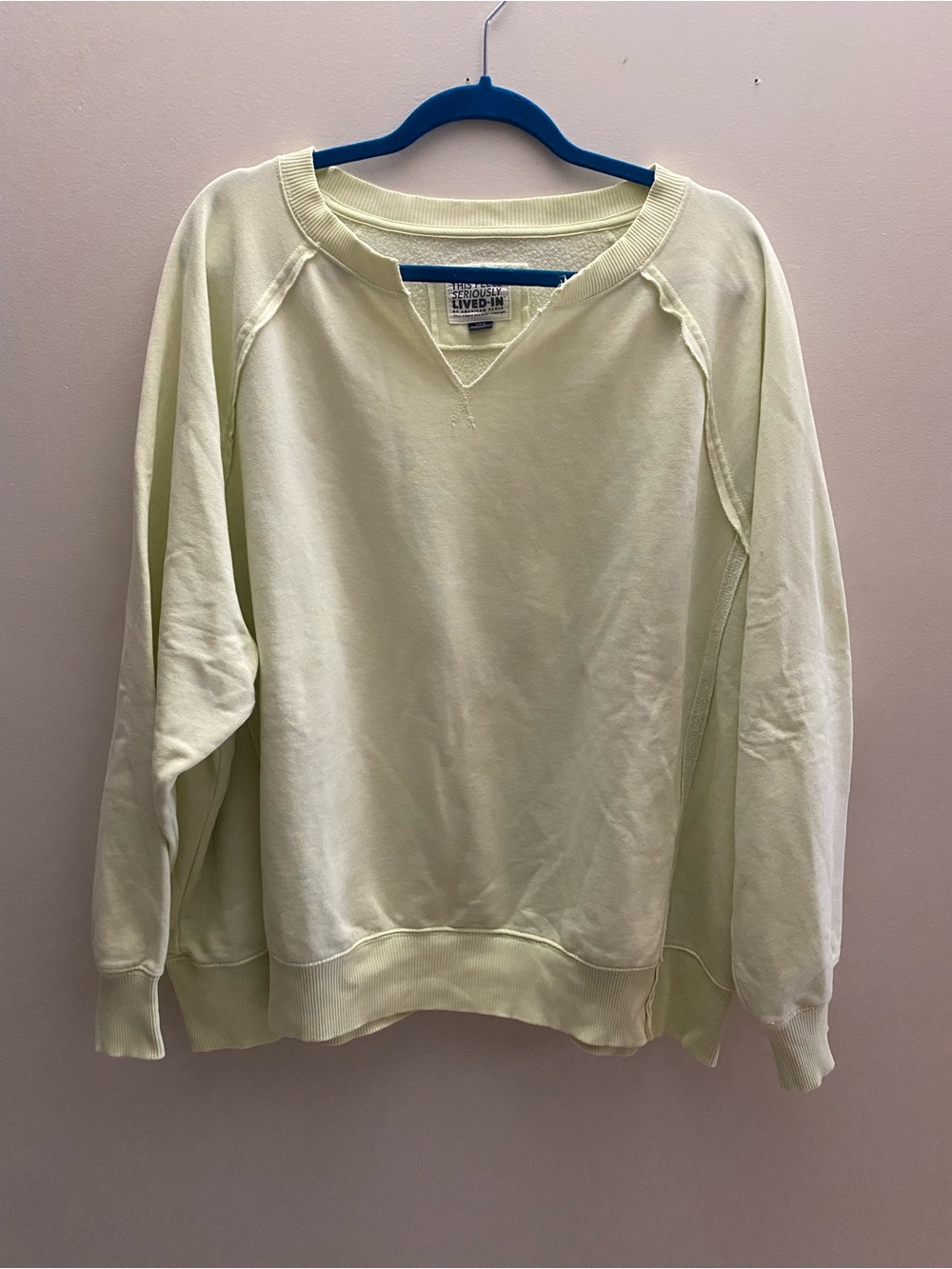American Eagle Outfitters Light neon Yellow big hug sweatshirt